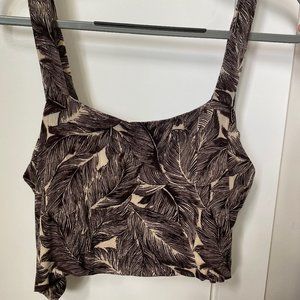Audrey 3+1 Palm Leaf Crop Top OS